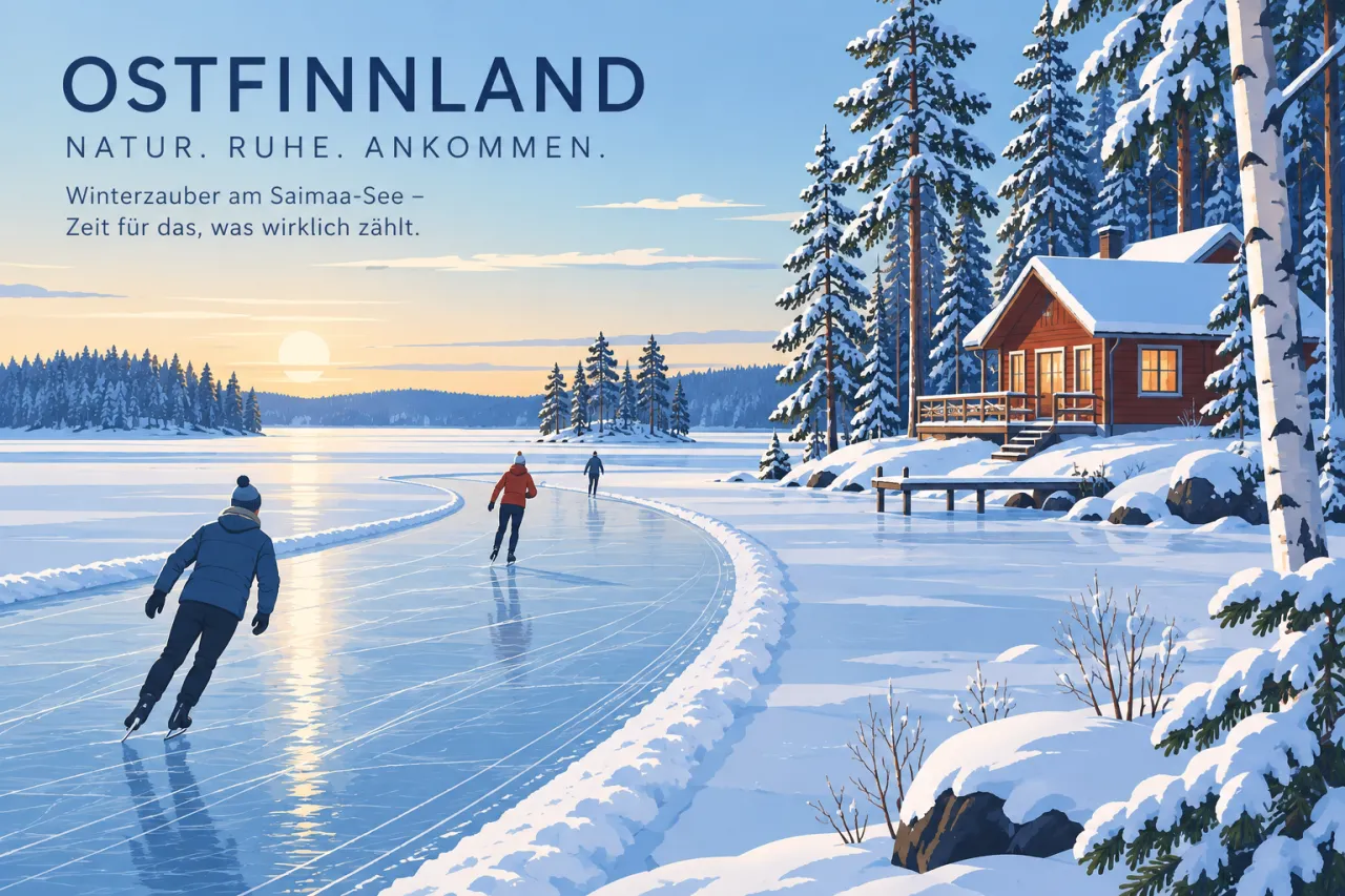 Winterreise an den Saimaa-See: Ostfinnland mit Sauna, Eis und Auto