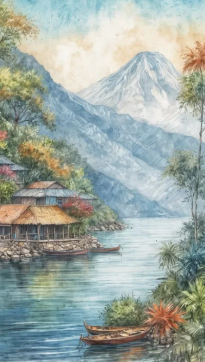 Atitlán-See: Ein malerischer See umgeben von Vulkanen und Maya-Dörfern