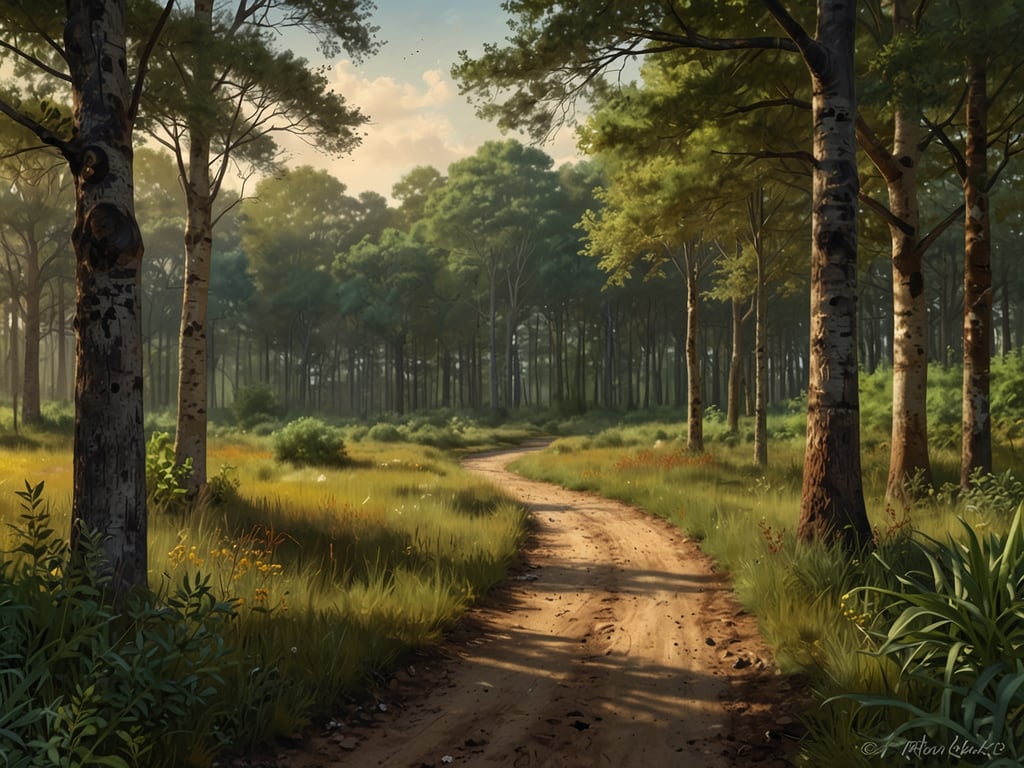 Auf dem Bild sieht man einen malerischen Waldweg, umgeben von üppigem Grün und hohen Bäumen. Diese Szenerie könnte das Bladen Nature Reserve darstellen, das für seine natürliche Schönheit und Biodiversität bekannt ist. 

Nachhaltigkeit und Naturschutz spielen eine wesentliche Rolle in Gebieten wie diesem, da sie sowohl die Erhaltung der natürlichen Lebensräume als auch den Schutz der dort lebenden Tier- und Pflanzenarten fördern. Durch bewusste Besuchsstrategien und die Unterstützung von Naturschutzprojekten kann man sicherstellen, dass solche Ökosysteme auch für zukünftige Generationen erhalten bleiben. Der Erhalt der Biodiversität und der Schutz der natürlichen Ressourcen sind entscheidend, um das Gleichgewicht der Natur zu wahren.