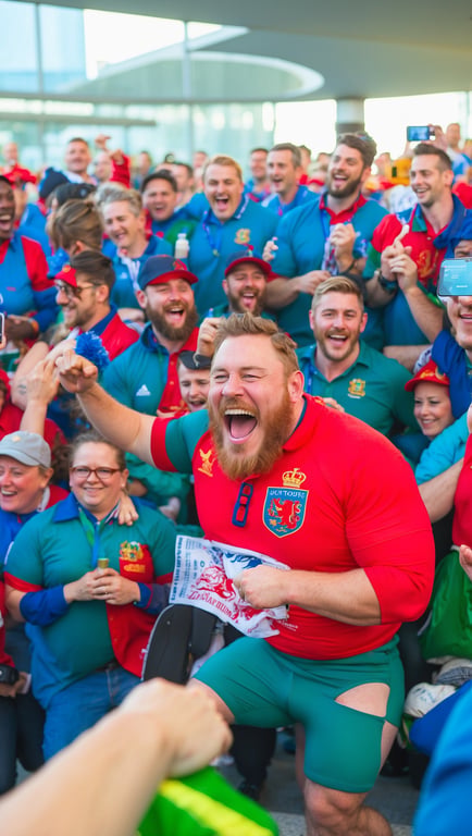 British & Irish Lions überraschen Superfan am Flughafen