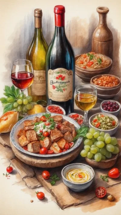 Bulgarische Gaumenfreuden - Eine kulinarische Reise durch traditionelle Gerichte und Weine