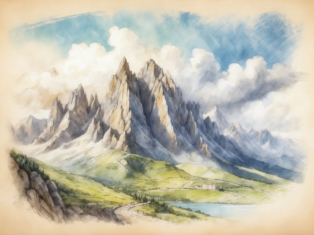 Auf dem Bild sind majestätische Berge und eine grüne Landschaft zu sehen, die an die Alpen erinnern. In San Marino gibt es mehrere tolle Aussichtspunkte, von denen aus man die umliegende Landschaft bewundern kann. Zum Beispiel der Guaita-Turm, von wo aus man einen fantastischen Blick auf die umliegenden Hügel und Täler hat. Auch der Montale-Turm bietet eine beeindruckende Aussicht und eine gute Gelegenheit, die natürliche Schönheit der Region zu genießen. Ein weiterer schöner Punkt ist die Bastion von Guaita, die atemberaubende panoramische Ausblicke ermöglicht.