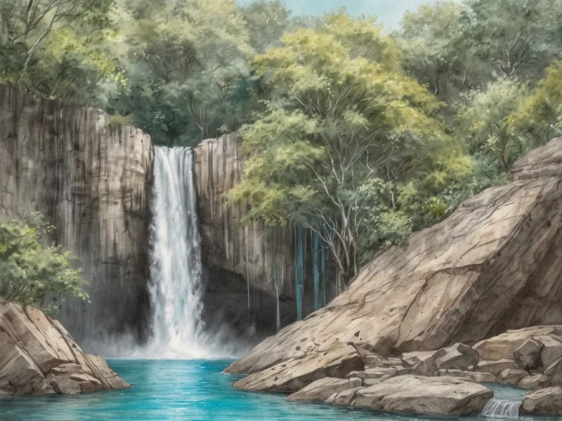 Catarata Llanos de Cortés: Bade im türkisen Wasserfall