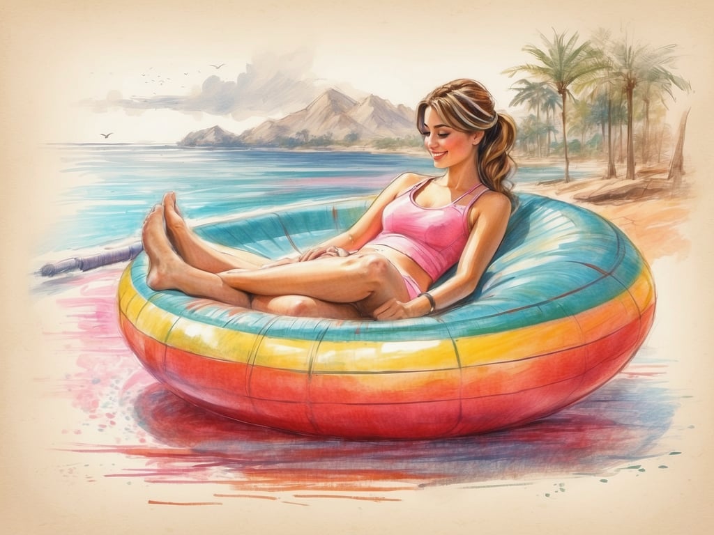 Auf dem Bild ist eine Person zu sehen, die entspannt in einem bunten Aufblasring sitzt, während sie am Strand ist. Diese Szene vermittelt ein Gefühl von Freizeit und Erholung.

In Desaru Coast gibt es zahlreiche Freizeitangebote, die diese Art der Entspannung fördern. Dazu gehören luxuriöse Resorts, die Wellness-Anwendungen und Spa-Behandlungen anbieten, sowie malerische Strände, die ideal zum Sonnenbaden oder Schwimmen sind. Besucher können auch Wassersportarten wie Jet-Ski fahren oder Stand-Up-Paddling ausprobieren. Außerdem gibt es in der Umgebung Möglichkeiten zum Wandern und Erkunden der tropischen Natur, was das Erlebnis von Erholung und Abenteuer perfekt kombiniert.