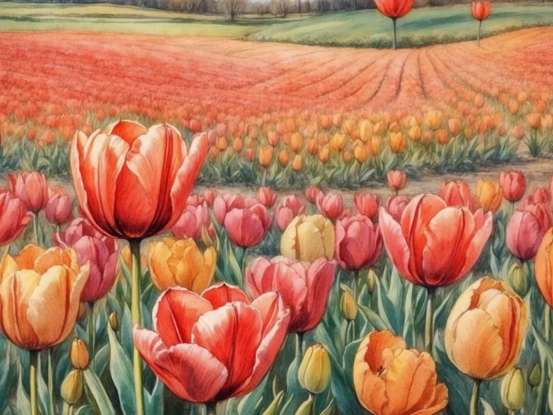 Die Magie der niederländischen Tulpenfelder im Frühling