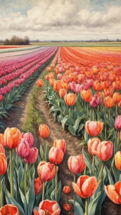 Die Magie der niederländischen Tulpenfelder im Frühling