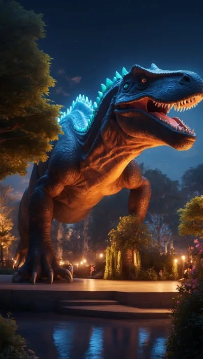 Dino Lights im egapark: Faszinierende Lichtshow für die ganze Familie