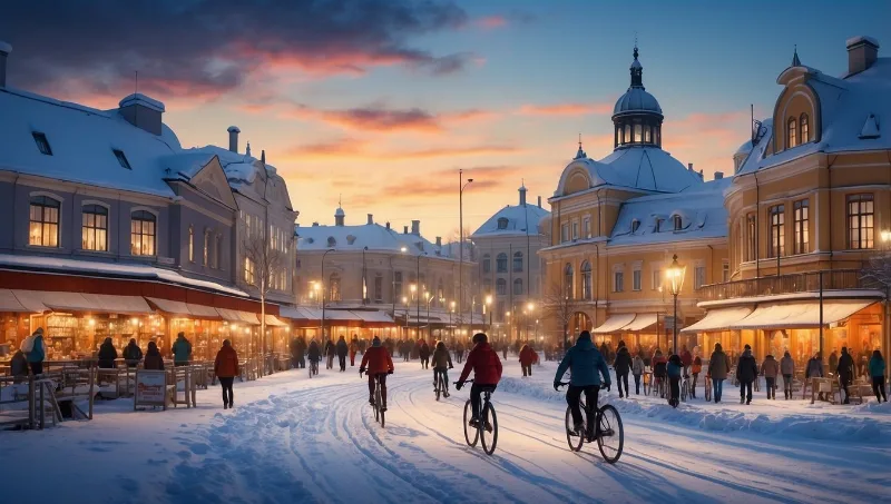 Du, Oulu ruft: Winterradeln & schreiende Pitcher!