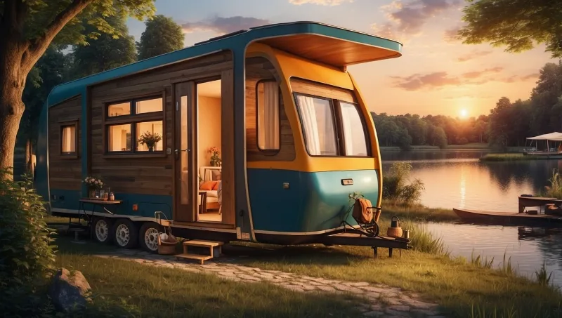 Entdecke die Caravanserei: Tiny Houses und Camping bei Berlin