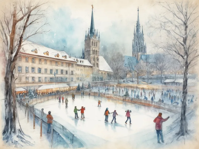 Erlebe das Winter Wonderland in München: Deutschlands erste immersive Eislaufbahn