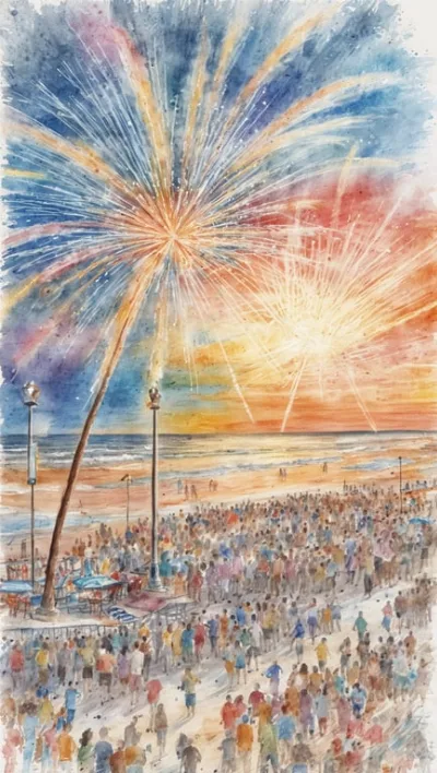 Erlebe den Sommer in Daytona Beach mit Konzerten und Feuerwerken