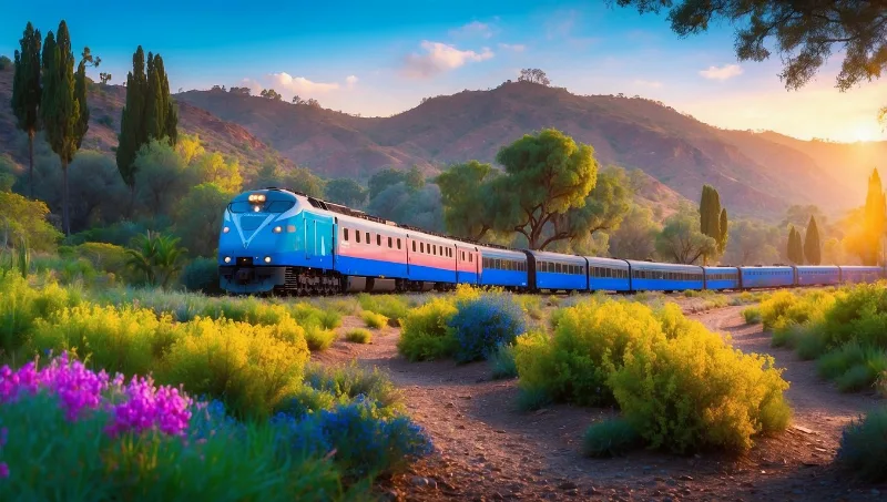 Fahre mit dem magischen Amtrak Zug ins Disneyland Abenteuer