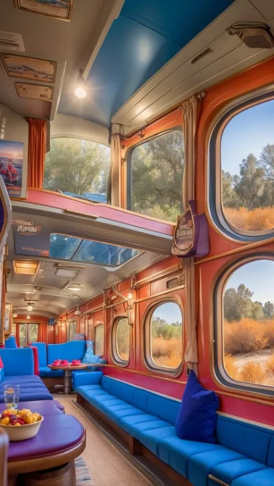 Fahre mit dem magischen Amtrak Zug ins Disneyland Abenteuer