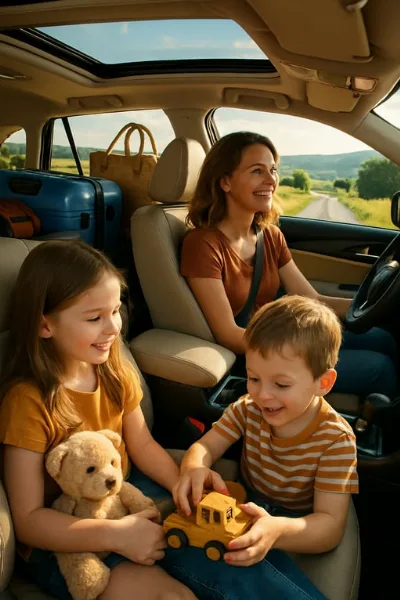 Familienurlaub im Auto: Die Checkliste für eine stressfreie Fahrt mit Kindern