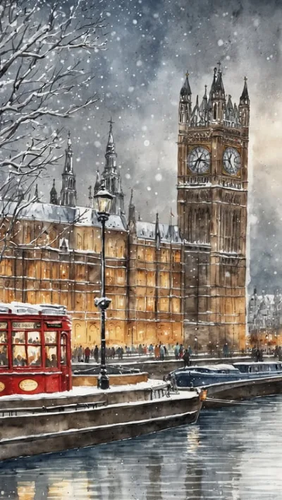 Festliche Stimmung am Themseufer – Londons Weihnachtsglanz genießen