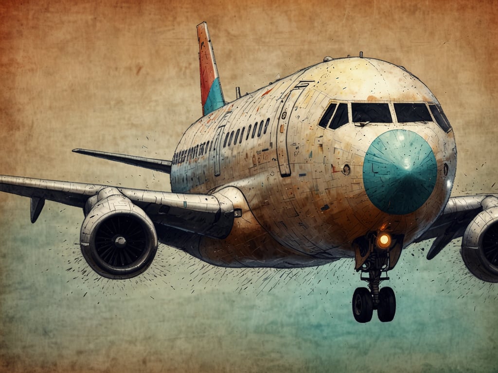Auf dem Bild ist ein Flugzeug zu sehen, das wahrscheinlich im Landeanflug ist. Es erinnert an eine klassische Darstellung eines Passagierflugzeugs und könnte als Symbol für Reisen und Flugbuchungen stehen. Flugbuchungen ermöglichen es Menschen, von einem Ort zum anderen zu reisen, und das Bild vermittelt das Gefühl von Abenteuer und Mobilität.