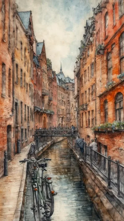 Hamburg mit dem Fahrrad entdecken in der Speicherstadt und am Alten Hafen