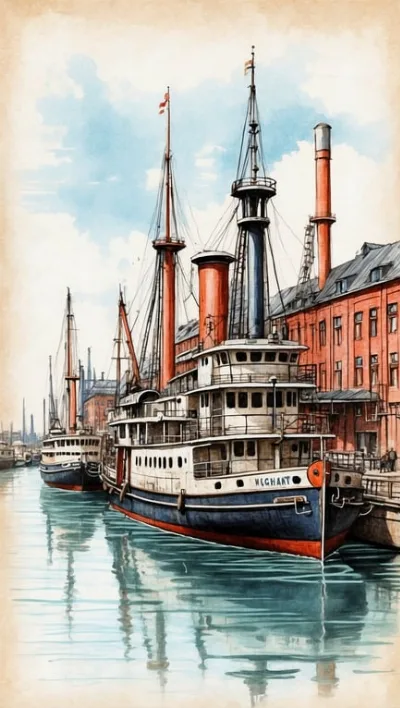 Harbor Piers (Landungsbrücken) Hamburg