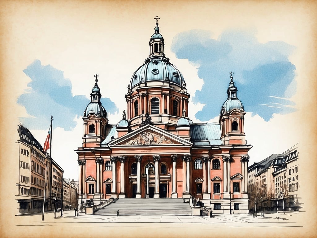Auf dem Bild ist die schöne Kirche St. Michaelis zu sehen, die auch als 