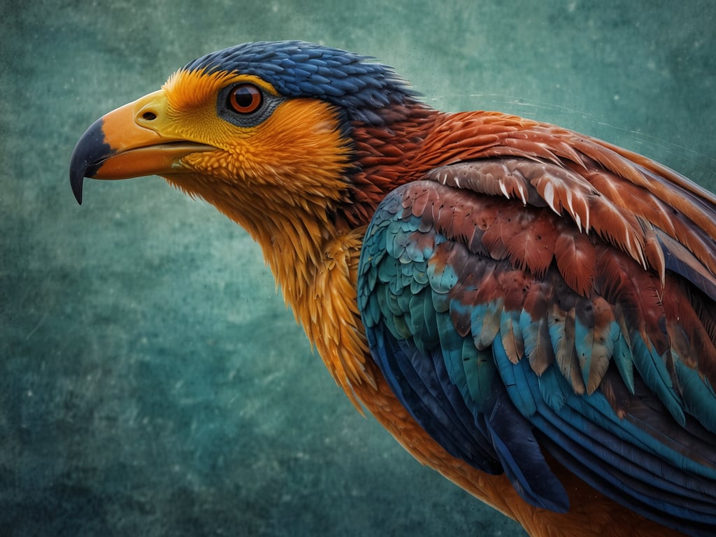 Auf dem Bild ist ein Vogel zu sehen, der durch seine auffälligen Farben und federige Erscheinung besticht. Die Isla de la Plata, die oft als das 