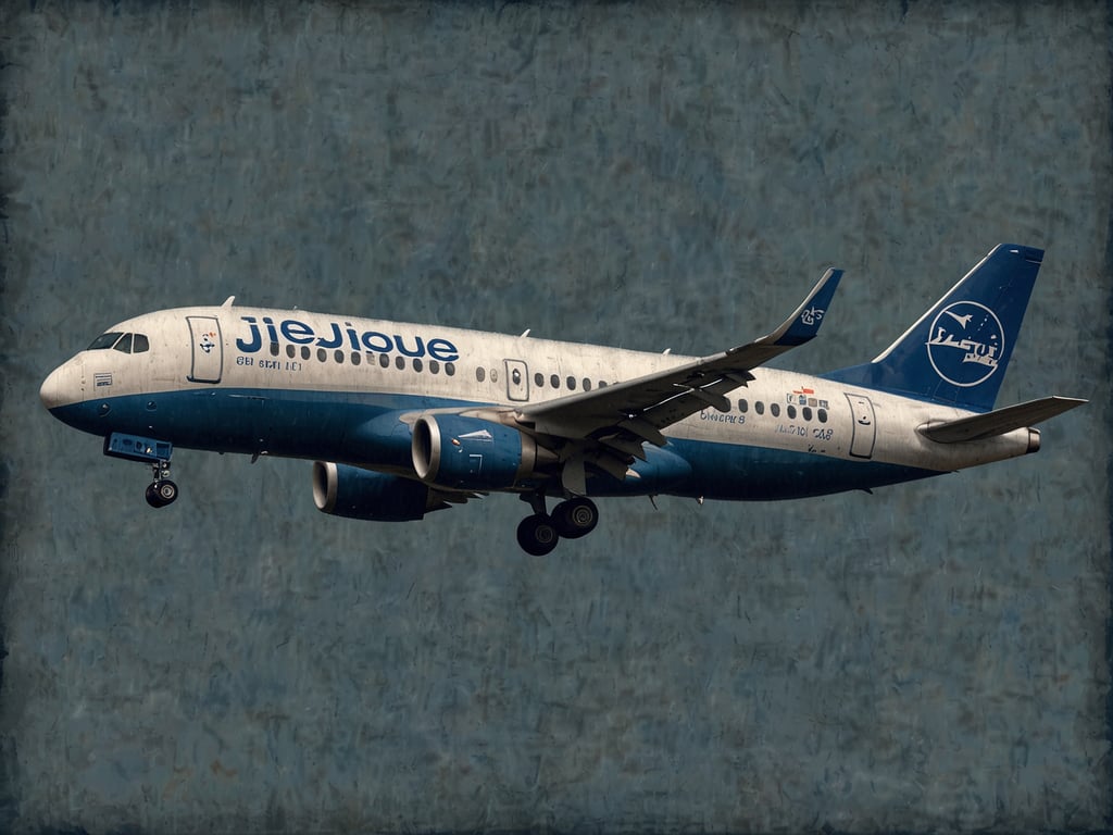 Auf dem Bild ist ein Flugzeug zu sehen. JetBlue fliegt ab 2025 nonstop von Boston nach Madrid und Edinburgh.