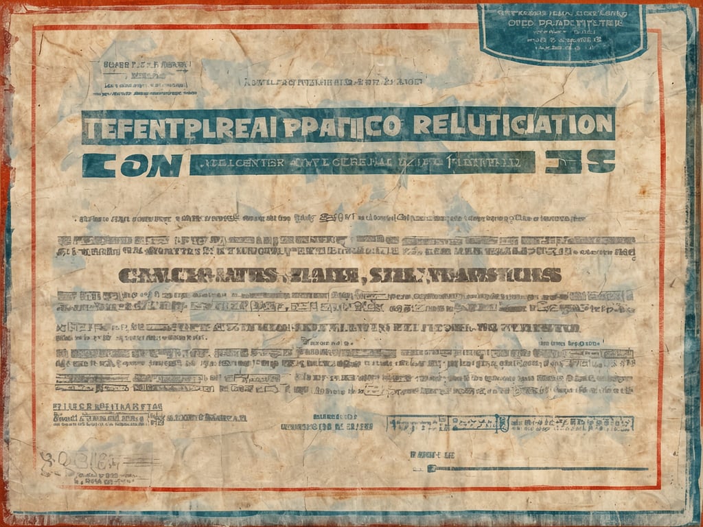Auf dem Bild ist ein altes, beschädigtes Dokument zu sehen, das wahrscheinlich ein offizielles Schreiben oder eine Urkunde darstellt. Es enthält verschiedene Schriftarten und scheint wichtige Informationen zu enthalten, die jedoch aufgrund der Unleserlichkeit schwer zu deuten sind.

Wenn es um das Thema 
