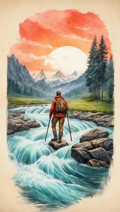 Kanufahren auf dem Regen
