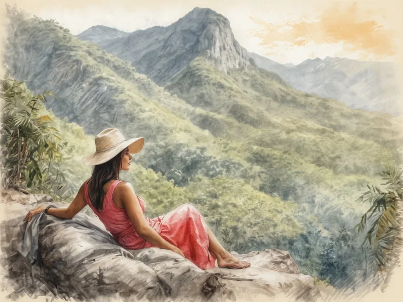 La India Dormida: Mystischer Berg in El Valle mit Blick auf die liegende Frau