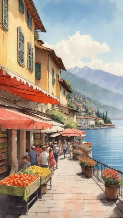 Markttraditionen und malerische Seeblicke in Luino, nahe dem Lago Maggiore