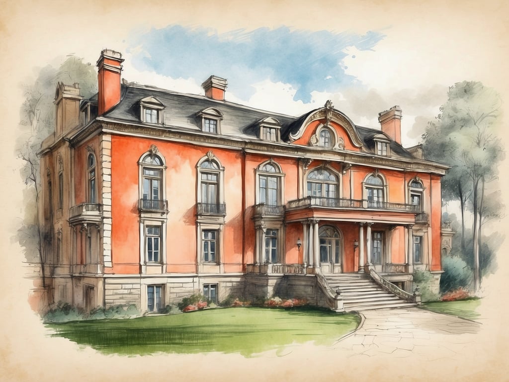 Auf dem Bild ist ein beeindruckendes, historisches Gebäude zu sehen, das in einer klassischen Architektur gestaltet ist. Die Fassade ist rot und zeigt zahlreiche Fenster mit eleganten Balkonen. Dieses Gebäude könnte möglicherweise eine historische Villa oder ein Herrenhaus darstellen.

In Bezug auf die Geschichte der NH Hotels in Palermo gibt es eine interessante Verbindung. Die NH Hotellgruppe hat in Palermo einige zentrale Standorte, die häufig in historischen Gebäuden untergebracht sind. Diese Hotels sind oft so gestaltet, dass sie den Charme und die Eleganz der Stadt widerspiegeln, was den Gästen ein einzigartiges Erlebnis bietet. Historische Gebäude in Palermo, wie die, die im Bild dargestellt sein könnten, tragen zur kulturellen Identität und zum architektonischen Erbe der Stadt bei und zeigen, wie Tradition und modernes Design harmonisch miteinander kombiniert werden können.