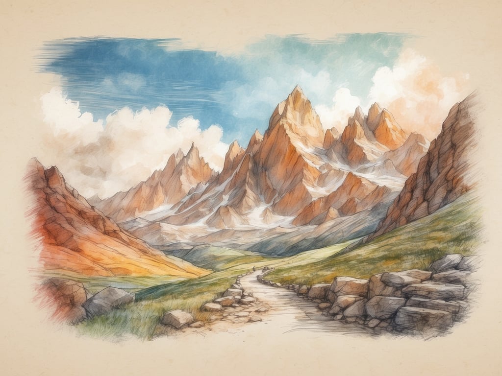 Auf dem Bild sind beeindruckende Berglandschaften mit hohen Gipfeln und einem weiten Tal zu sehen. Diese Szenerie bietet zahlreiche Aktivitäten und Freizeitmöglichkeiten. 

Man könnte hier zum Beispiel wandern gehen und die frische Bergluft genießen. Auch das Mountainbiken wäre eine aufregende Option auf den Wegen, die durch die Landschaft führen. Für Naturliebhaber bietet sich das Beobachten von Wildtieren an, während sich Fotografen an den malerischen Ausblicken erfreuen können. Picknicks in der Natur oder Entspannung beim Lesen eines Buches in dieser ruhigen Umgebung wären ebenfalls ideale Freizeitbeschäftigungen.