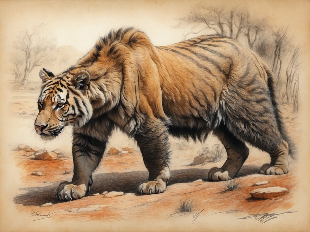 Auf dem Bild ist ein Tiger zu sehen, der durch eine karge Landschaft schreitet. 

Wenn du die Wildnis Namibias erkunden möchtest, hier einige Tipps für eine sichere Erkundung:

1. **Informiere dich über die Tierwelt:** Kenne die Tiere, die du treffen könntest, und deren Verhalten.

2. **Reise in Gruppen:** Es ist sicherer, in einer Gruppe zu reisen, besonders in abgelegenen Gebieten.

3. **Bleibe auf den Trails:** Halte dich an markierte Wege, um das Risiko von Begegnungen mit Wildtieren zu minimieren.

4. **Trage angemessene Ausrüstung:** Gute Wanderschuhe, ausreichend Wasser und Sonnenschutz sind unerlässlich.

5. **Respektiere die Natur:** Halte Abstand zu Wildtieren und hinterlasse keinen Müll.

6. **Informiere jemanden über deinen Plan:** Lass jemanden wissen, wo du hin willst und wann du zurück sein möchtest.

Mit diesen Tipps kannst du sicher die faszinierende Natur Namibias erleben!
