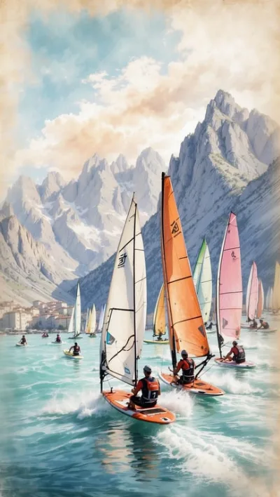 Riva del Garda am Gardasee: Beliebt bei Windsurfern und Seglern - mit beeindruckender Bergkulisse