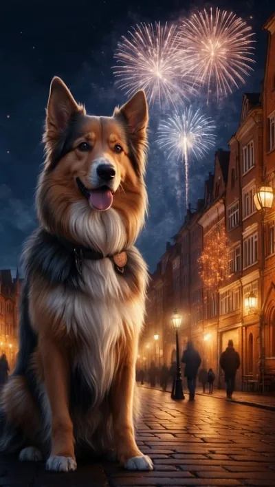 Silvester ohne Feuerwerk mit Hund in der Lüneburger Heide