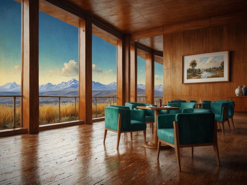 Auf dem Bild ist ein moderner Raum mit großen Fenstern zu sehen, durch die man auf eine beeindruckende Berglandschaft blickt. Die Einrichtung besteht aus mehreren gemütlichen, türkisfarbenen Stühlen und einem Tisch aus Holz. An der Wand hängt ein Malerei, die eine natürliche Szene darstellt, was dem Raum eine einladende Atmosphäre verleiht.

Die ideale Zeit für die Buchung: Um die besten Flugpreise zu erzielen, sind meist die Buchungszeiten drei bis sechs Monate im Voraus ideal. Auch das Fliegen an Wochentagen, wie Dienstag oder Mittwoch, kann oft günstiger sein.