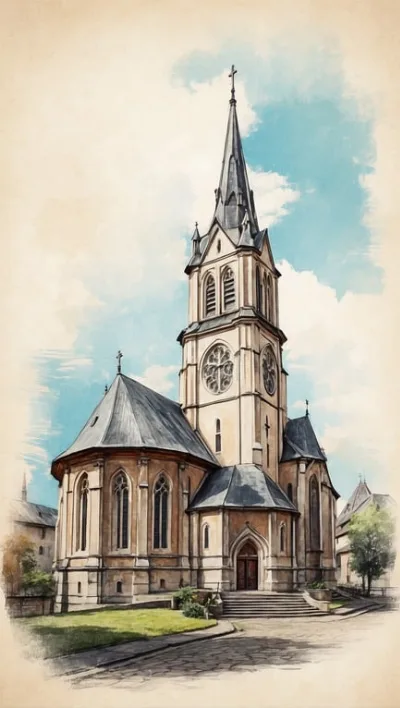 Stadtpfarrkirche Zwiesel: 75 Meter Backstein-Turm, neogotisches Wahrzeichen am Stadtplatz im Bayerischen Wald