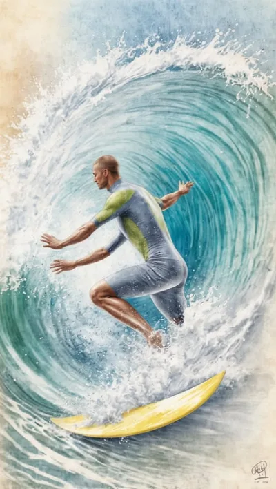 Surfen in München das ganze Jahr über sogar im Winter im Englischen Garten