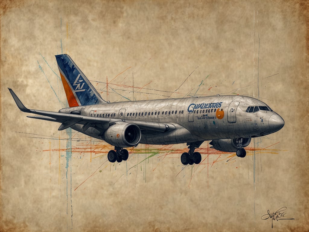 Auf dem Bild ist ein Flugzeug zu sehen, das künstlerisch dargestellt ist. Es hat eine auffällige Farbgebung und scheint Teil einer kreativen Illustrationen zu sein. Die dargestellte Technik erinnert an die Reise- und Transportbranche. 

Trip.com Group zeigt Next-Gen-Reise-Tech auf der ITB Berlin 2025, was die Bedeutung der Digitalisierung und Innovation im Reisebereich unterstreicht. Solche Darstellungen könnten symbolisch für die Verknüpfung von Kunst und Technik im Reisegeschäft stehen.