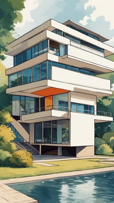 UNESCO Weltkulturerbe Werk von Le Corbusier – Haus in Stuttgart