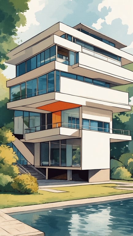 UNESCO Weltkulturerbe Werk von Le Corbusier – Haus in Stuttgart