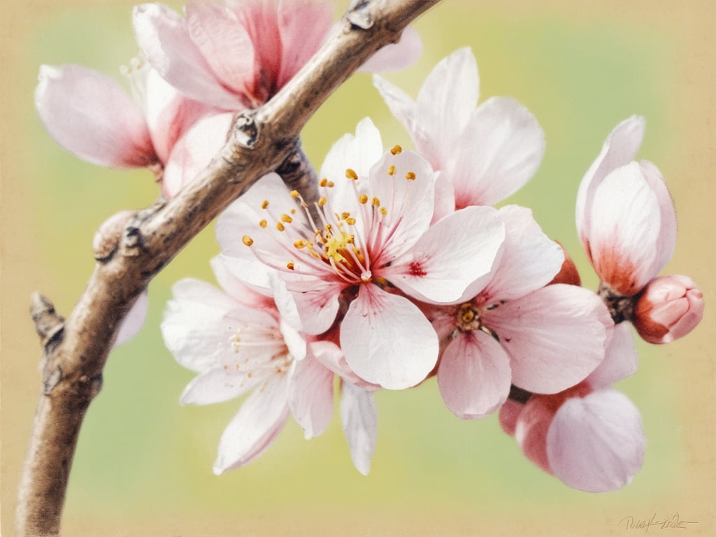 Auf dem Bild sind wunderschöne Mandelblüten zu sehen. Die Mandelblüte auf Mallorca blüht typischerweise zwischen Januar und März, mit dem Höhepunkt meist im Februar. Diese Zeit zieht viele Touristen an, die die blühenden Landschaften genießen möchten.