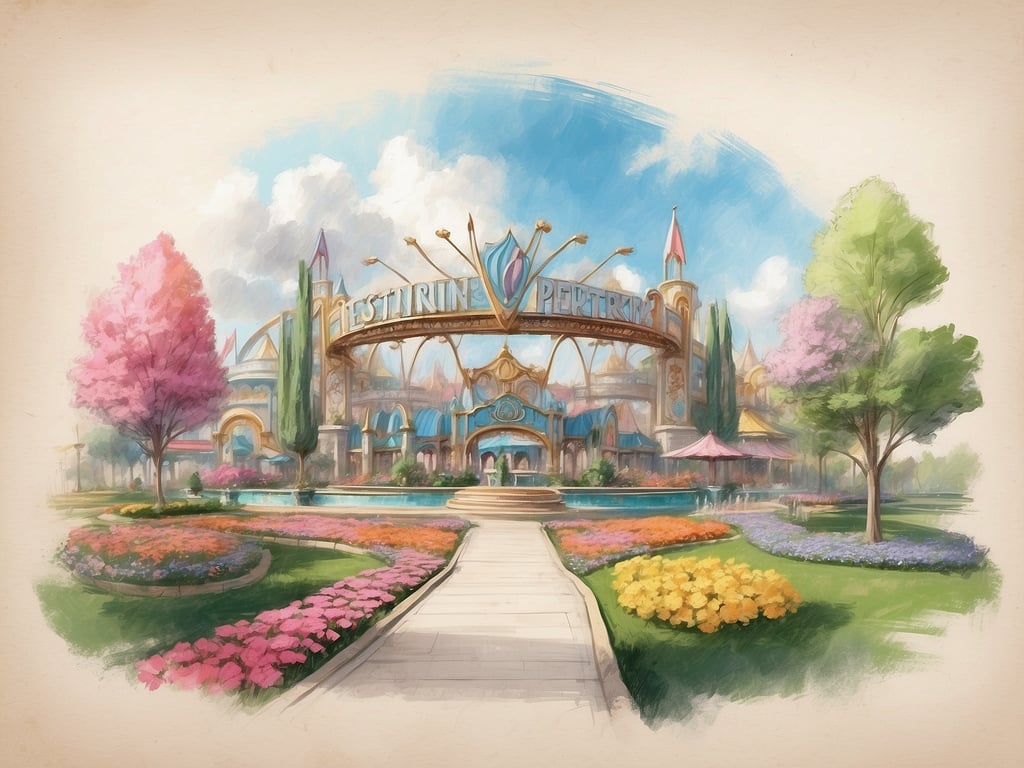 Auf dem Bild ist eine farbenfrohe Freizeitpark-Landschaft mit einem großen Eingangsbereich zu sehen, der von bunten Blumen und Bäumen umgeben ist. Es sieht einladend und freundlich aus, mit einem klaren Himmel und einer beeindruckenden Architektur.

Zu deiner Frage: Freizeitparks öffnen in der Regel im Frühling wieder nach dem Winter. Genauer gesagt kann das je nach Standort unterschiedlich sein, doch oft öffnen viele Parks im März oder April ihre Tore für die neue Saison.