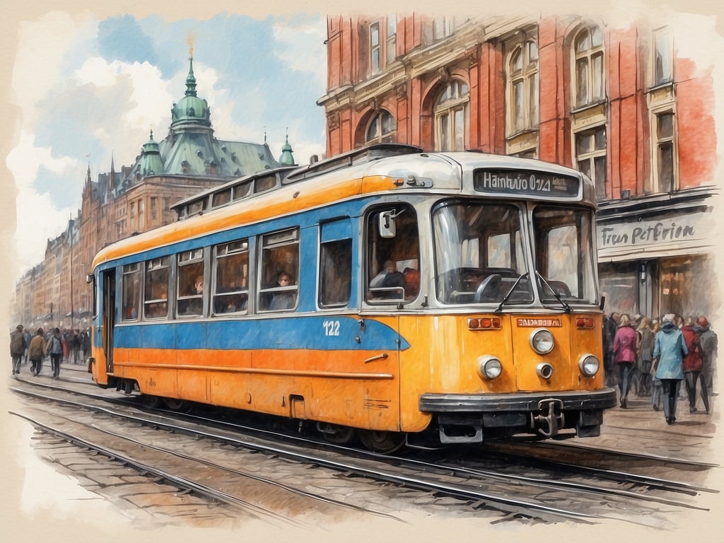Auf dem Bild ist eine Straßenbahn zu sehen, die in einer belebten Stadtlandschaft steht. Es sieht aus, als ob Menschen entlang der Straße gehen, und im Hintergrund sind historische Gebäude zu erkennen.

Die Pfingstferien in Hamburg 2024 sind vom 18. bis 24. Mai.