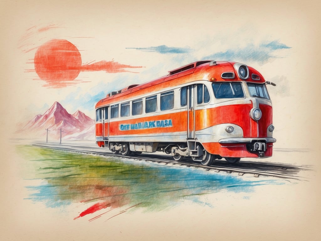 Auf dem Bild ist ein bunter Zug zu sehen, der auf Schienen fährt, umgeben von einer Landschaft mit Bergen und einem roten Sonnenuntergang im Hintergrund.

**Wann sind Hotels am günstigsten?** Hotels sind oft am günstigsten in der Nebensaison oder unter der Woche, wenn weniger Reisende unterwegs sind. Außerdem kann es sinnvoll sein, frühzeitig zu buchen oder Last-Minute-Angebote zu nutzen, um Kosten zu sparen.