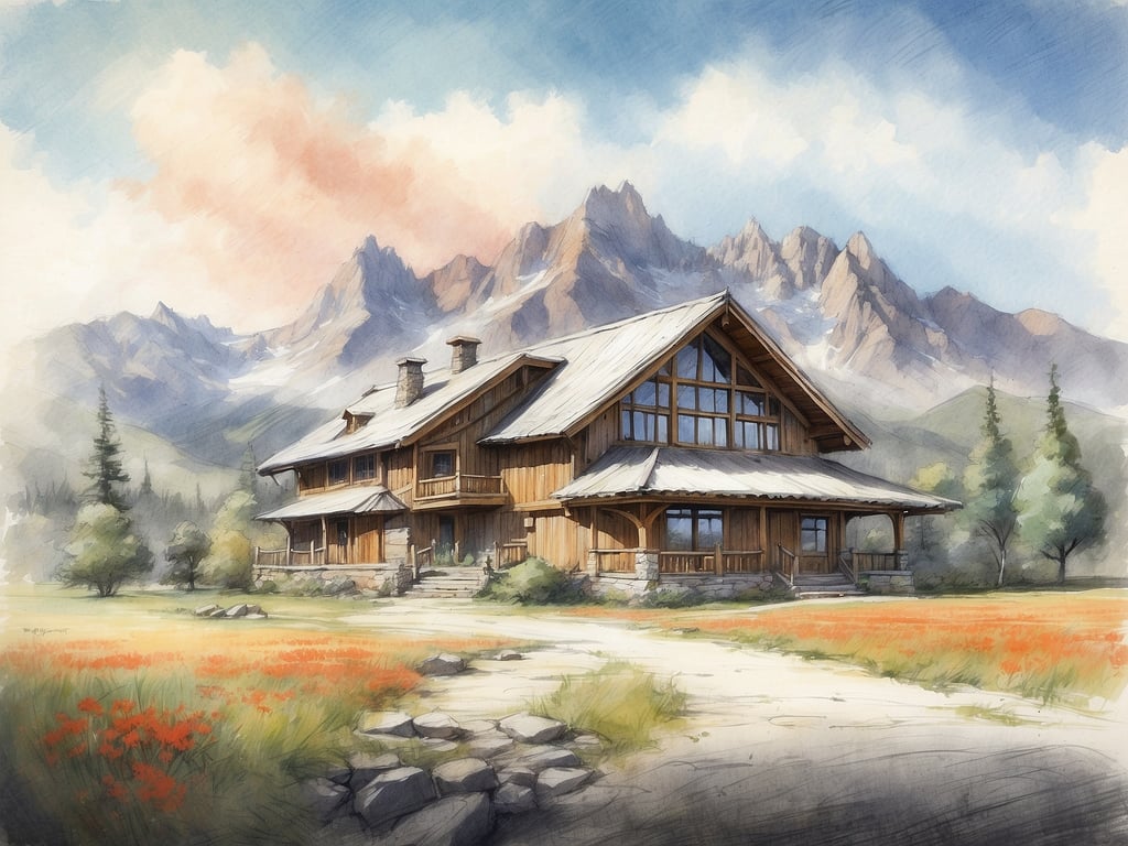 Auf dem Bild ist ein malerisches Holzhaus zu sehen, das in einer idyllischen Landschaft mit Bergen im Hintergrund und einer blühenden Wiese im Vordergrund liegt. Die Szenerie vermittelt eine friedliche und naturbelassene Atmosphäre.

Zu den Malediven: **Wann sind Malediven am günstigsten?** In der Regel sind die Malediven in den Übergangszeiten zwischen der Hochsaison (Dezember bis April) und der Nebensaison (Mai bis November) am günstigsten. Besonders die Monate Mai und November bieten oft gute Angebote, da das Wetter mild ist und weniger Touristen reisen.