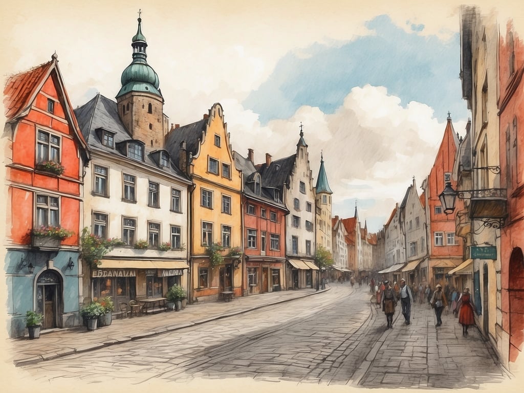 Auf dem Bild ist eine malerische Stadtstraße zu sehen, die von bunten, historischen Gebäuden gesäumt ist. Diese Art von Architektur ist oft in älteren europäischen Städten zu finden.

**Warum gehört Bremen nicht zu Niedersachsen?** Bremen ist ein Stadtstaat und hat eine eigene Verwaltungsstruktur. Die Stadt und das Umland (Bremen und Bremerhaven) sind politisch und administrativ unabhängig von Niedersachsen, obwohl sie geografisch in dessen Nähe liegen. Diese Selbstständigkeit wurde historisch durch Bremer Handelsrechte und die Rolle als wichtiges Handelszentrum gestärkt.