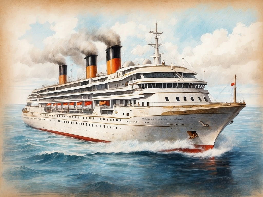 Auf dem Bild ist ein großes Passagierschiff zu sehen, das mit Rauch aus seinen Schornsteinen fährt. Es befindet sich auf dem Wasser, umgeben von einer Wolkenlandschaft.

Warum gibt es das Bundesland Bremen? Bremen ist ein eigenständiges Bundesland in Deutschland, das historisch als wichtiger Handels- und Hafenstandort gegründet wurde. Die Städte Bremen und Bremerhaven, die beide zu diesem Bundesland gehören, spielen eine bedeutende Rolle im Seehandel und der Schifffahrt. Zudem hat Bremen eine lange Geschichte als Freie Hansestadt, was zu seiner Eigenständigkeit und kulturellen Identität beiträgt.