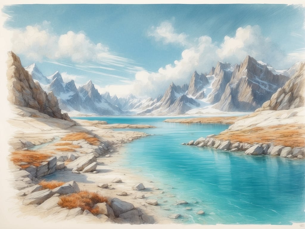 Auf dem Bild ist eine malerische Landschaft mit Bergen und einem klaren, blauen Gewässer zu sehen, das an einem Ufer mit Steinen und Gras verläuft. Es scheint eine ruhige und friedliche Szenerie zu sein.

Warum ist der Gardasee so blau? Der Gardasee erscheint so blau aufgrund seiner hohen Klarheit und der speziellen Lichtverhältnisse. Das Wasser ist oft sehr rein, was die Reflexion des Himmels verstärkt. Zudem spielen Mineralien im Wasser und die spezielle Geografie der Umgebung eine Rolle, die das Licht auf eine Weise bricht, dass das Wasser besonders strahlend erscheint.