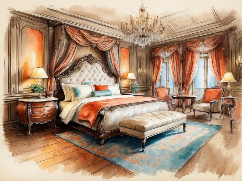 Auf dem Bild ist ein luxuriös eingerichtetes Schlafzimmer zu sehen. Es gibt ein großes Bett mit einer aufwendigen Kopfteilgestaltung, elegante Vorhänge, stilvolle Möbel und eine dezente Farbgestaltung.

Was ist bei MSC Cruises inklusive? Bei MSC Cruises sind in der Regel verschiedene Leistungen inklusive, wie z.B. Unterkunft in einer Kabine, Verpflegung in den Hauptrestaurants, Zugang zu vielen Bordaktivitäten und Unterhaltung, sowie verschiedene Dienstleistungen wie die Nutzung von Fitnessbereichen und Pools. Zusätzlich gibt es oft spezielle Angebote und Pakete, die weitere Extras umfassen können.