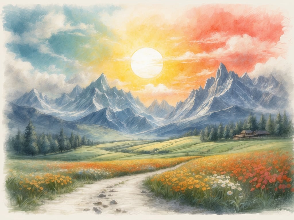 Auf dem Bild ist eine malerische Landschaft mit Bergen, Wiesen und einem Sonnenuntergang zu sehen. Es gibt bunte Blumenfelder und einen Weg, der durch die Landschaft führt.

Was ist die beste Reisezeit für Grömitz? Die beste Reisezeit für Grömitz ist in den Sommermonaten von Mai bis September, wenn das Wetter mild ist und zahlreiche Veranstaltungen stattfinden. Diese Monate bieten optimale Bedingungen für Strandbesuche und Wassersport.